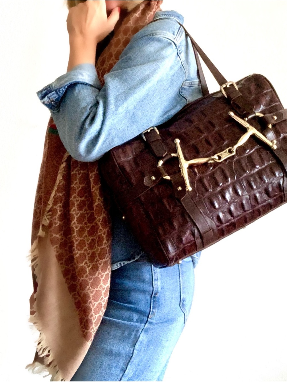 Genius leather large Boston Bag made in italy - Picture 2 of 16